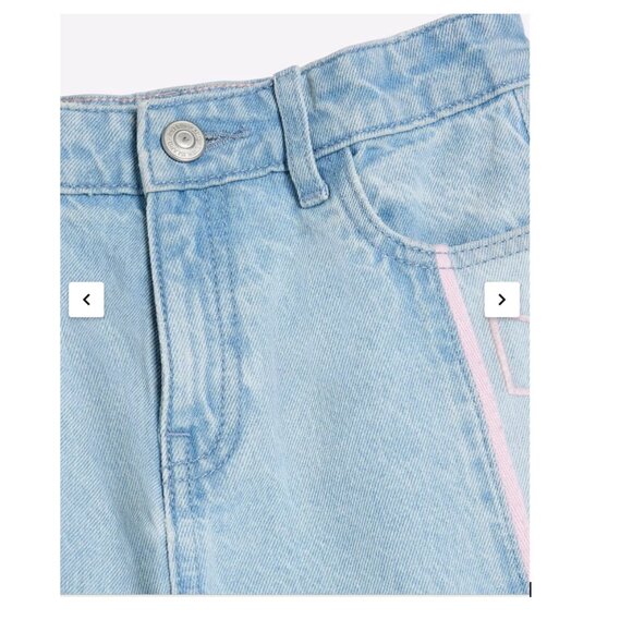 River Island Girls Wide Leg Embroidery Wordy Jeans - Light Blue (NWOT) - Picture 3 of 4